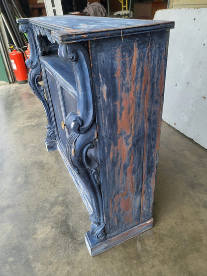 Antique painted small sideboard cupboard chiffonier