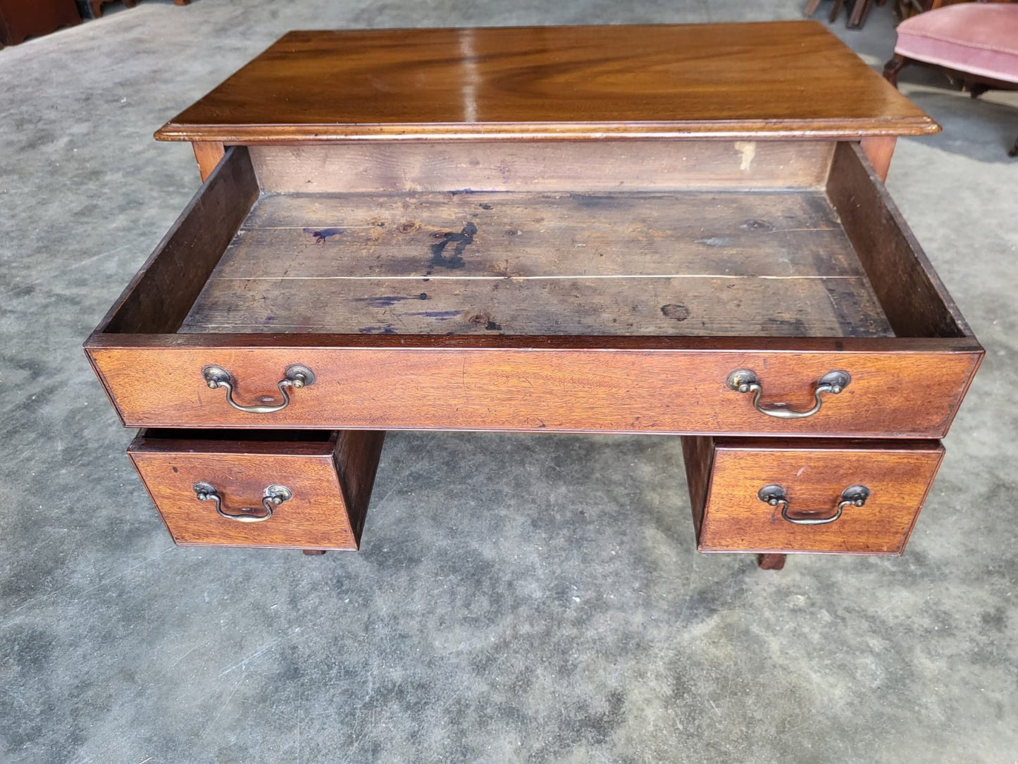 Antique Victorian mahogany tall boy small serving hall table sideboard
