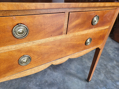 Antique Edwardian low boy sideboard hall table server drawers