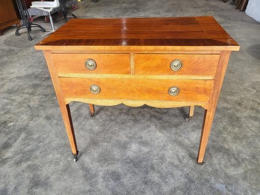 Antique Edwardian low boy sideboard hall table server drawers