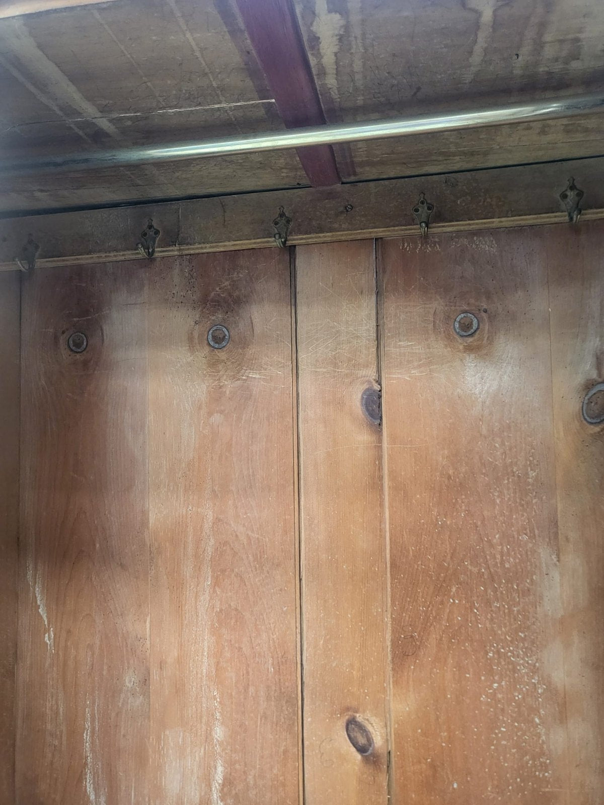 Antique Edwardian walnut single mirrored door double wardrobe bedroom