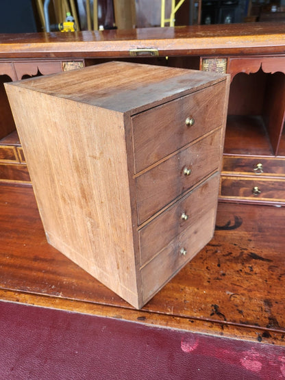 Antique mahogany small bureau desk drawers dressing table