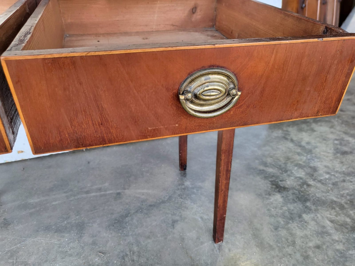 Antique Edwardian small 2 drawer writing hall table desk