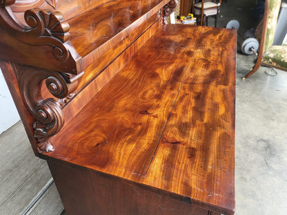 Antique Victorian chiffonier sideboard gallery drawers cupboard