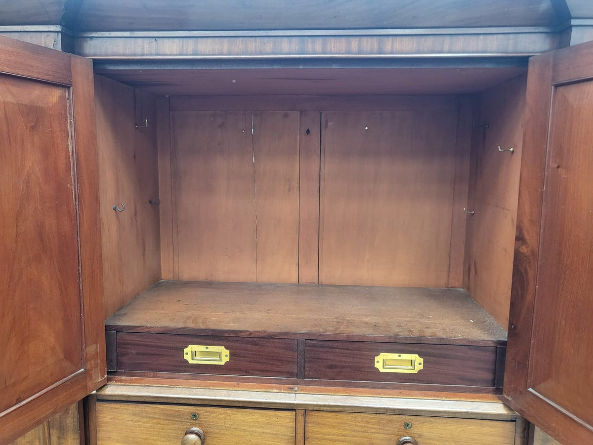 Antique Victorian breakdown compactum wardrobe drawers cupboard
