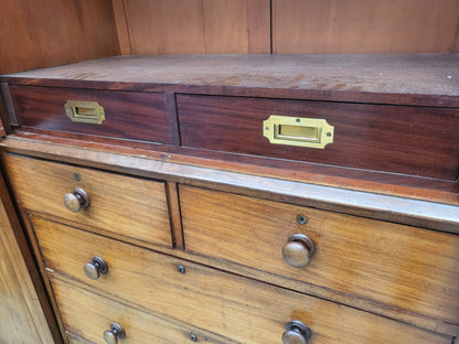Antique Victorian breakdown compactum wardrobe drawers cupboard