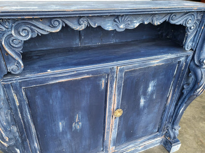 Antique painted small sideboard cupboard chiffonier