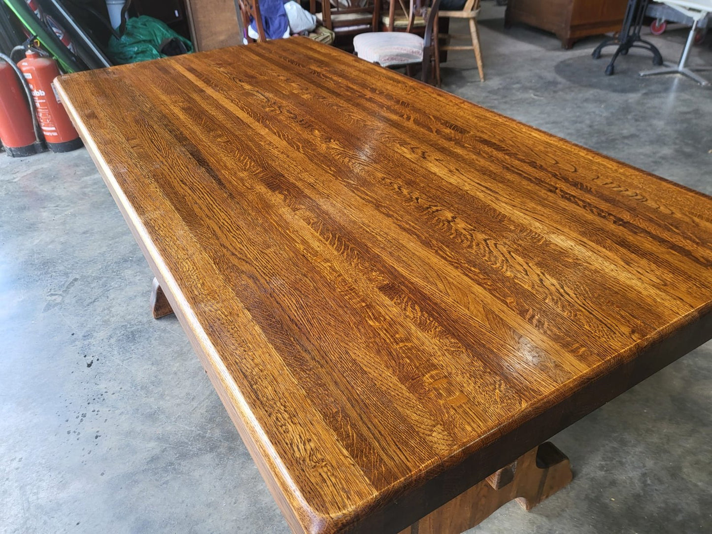 Breakdown refectory dining table seat to 8 flat pack