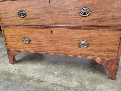 Antique Edwardian 2 over 3 chest of drawers bracket feet