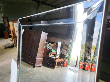 Large freestanding rectangular mirror mirrored glass frame
