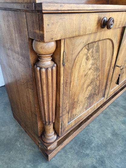 Antique Victorian mahogany chiffonier sideboard gallery shelves