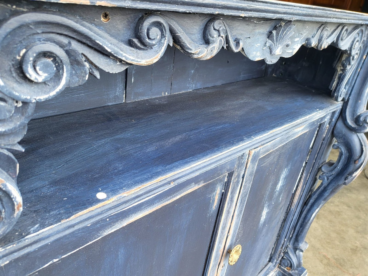 Antique painted small sideboard cupboard chiffonier