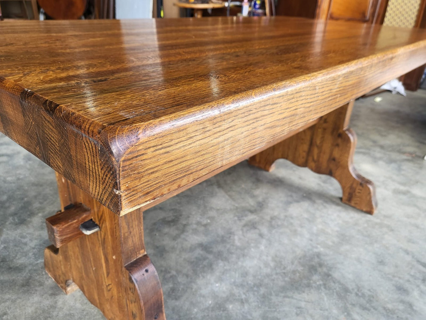 Breakdown refectory dining table seat to 8 flat pack