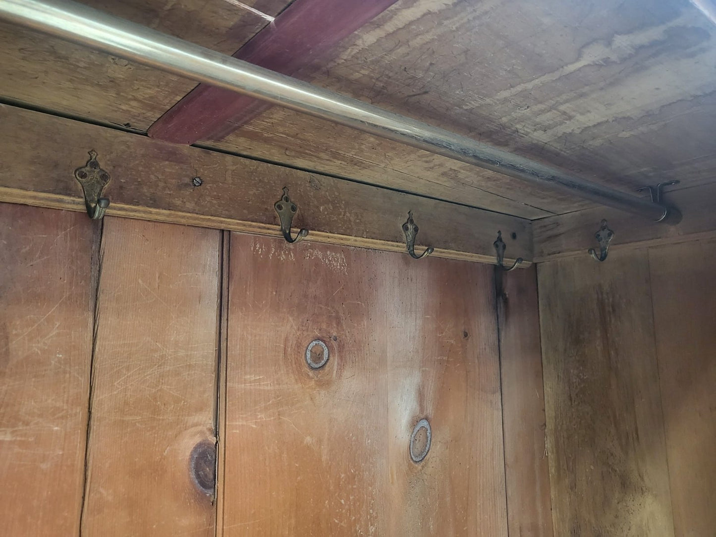 Antique Edwardian walnut single mirrored door double wardrobe bedroom