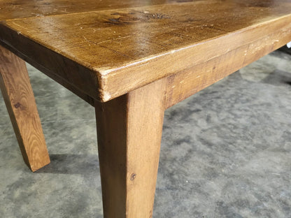 Large rustic pine dining table seat 10 two drawers square legs