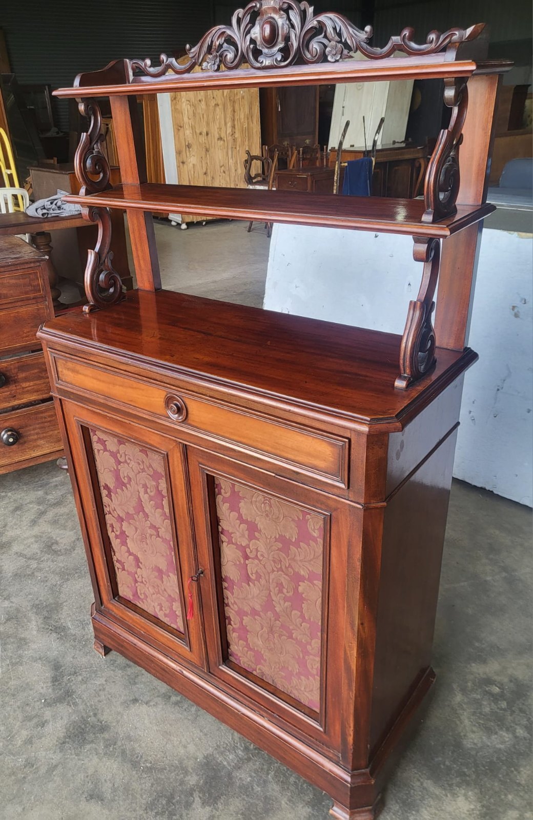 Antique slim small chiffonier sideboard gallery cabinet