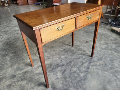 Antique Edwardian small 2 drawer desk serving hall table