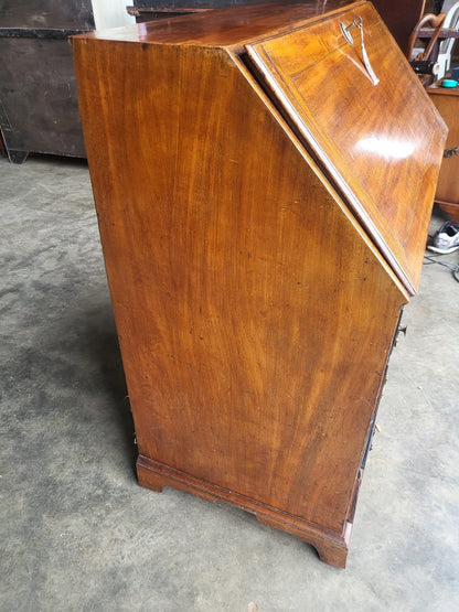 Antique mahogany small bureau desk drawers dressing table