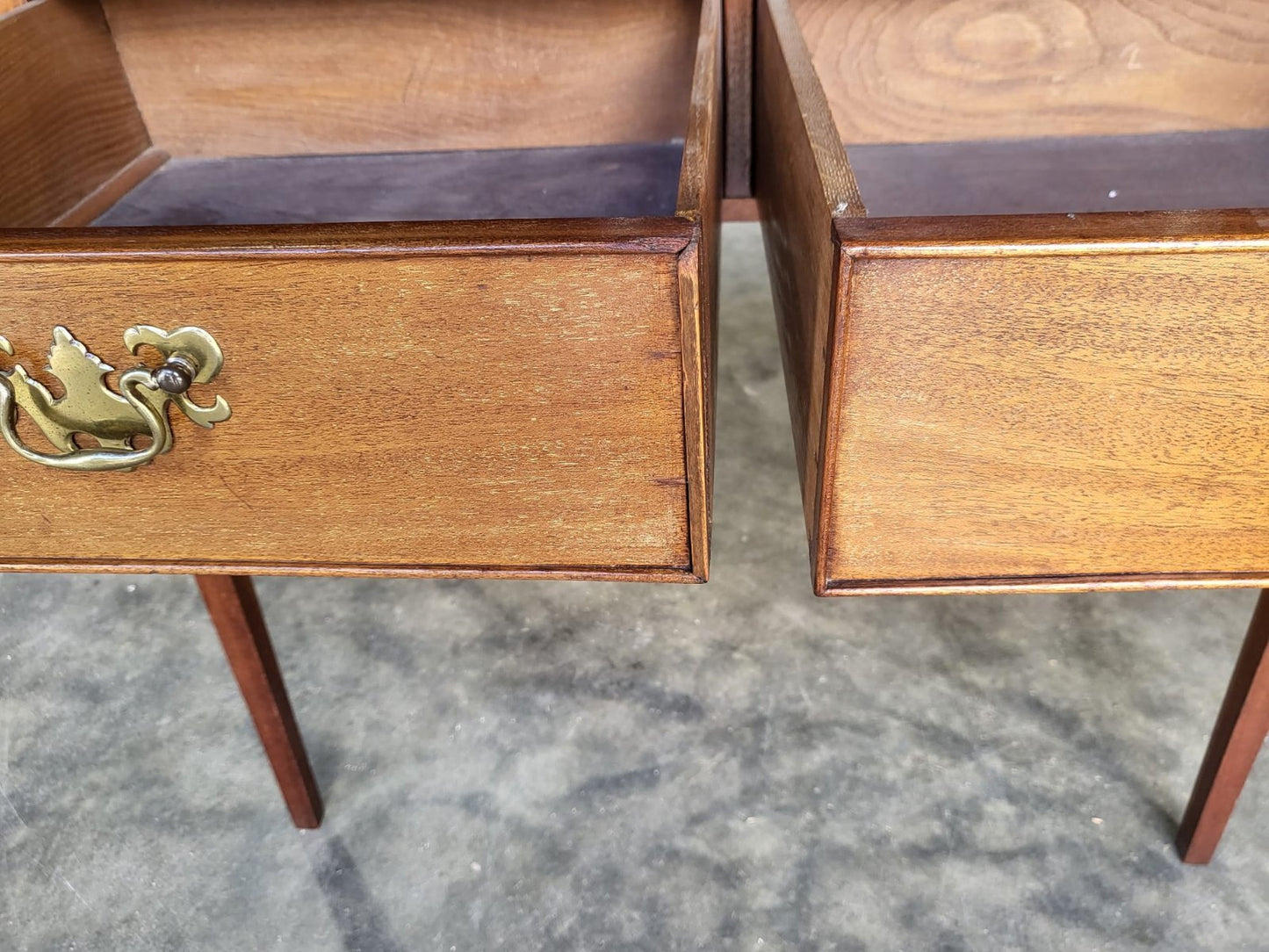Antique Edwardian small 2 drawer desk serving hall table