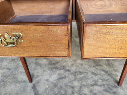 Antique Edwardian small 2 drawer desk serving hall table
