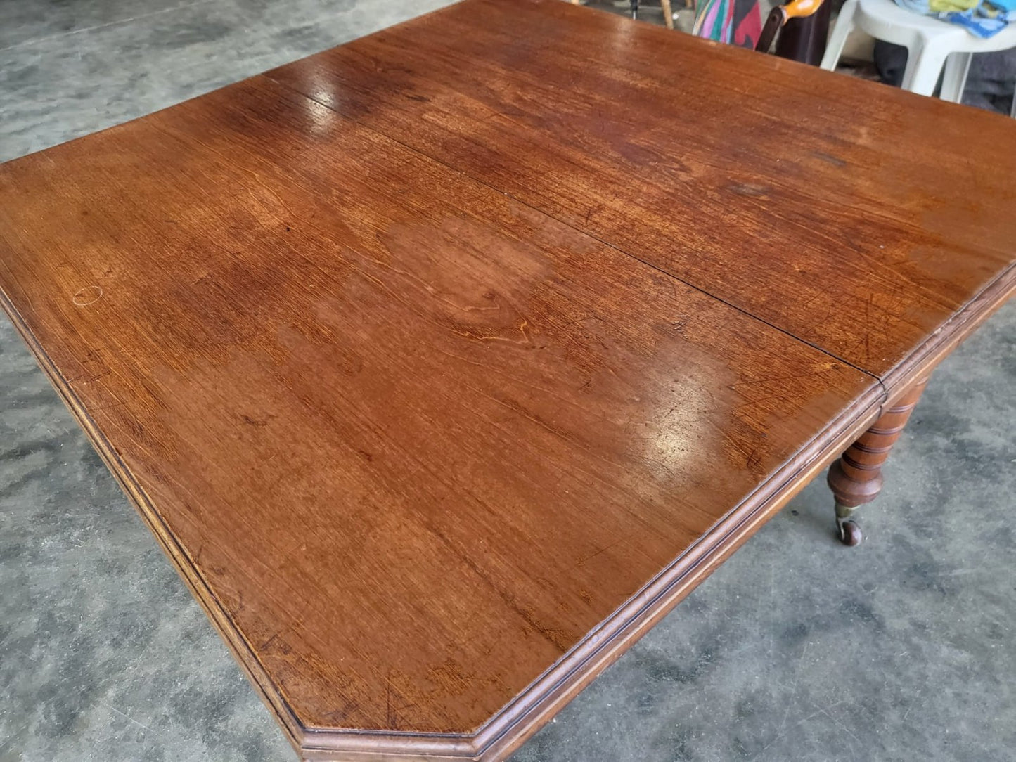 Antique Victorian wind out extending dining table seat 6