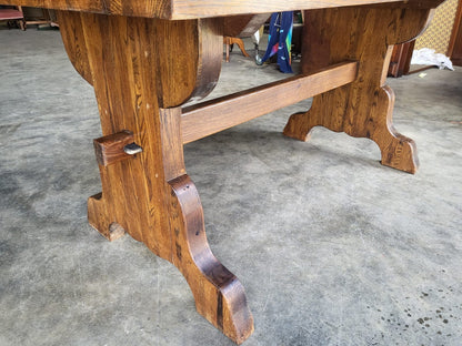 Breakdown refectory dining table seat to 8 flat pack