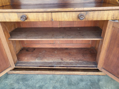 Antique Victorian mahogany chiffonier sideboard gallery shelves