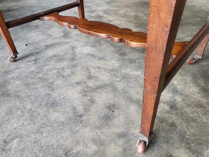 Antique Edwardian single drawer work sewing hall table desk