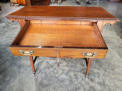 Antique Edwardian single drawer work sewing hall table desk