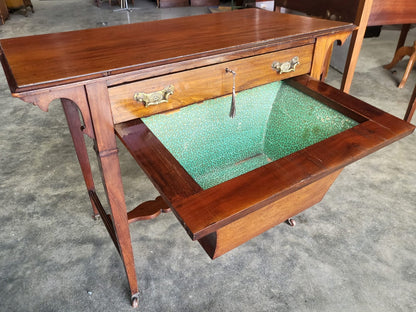 Antique Edwardian single drawer work sewing hall table desk