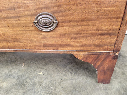 Antique Edwardian 2 over 3 chest of drawers bracket feet