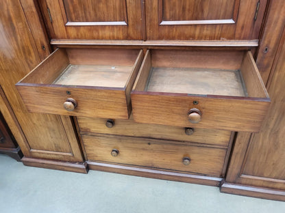 Antique Victorian breakdown compactum wardrobe drawers cupboard