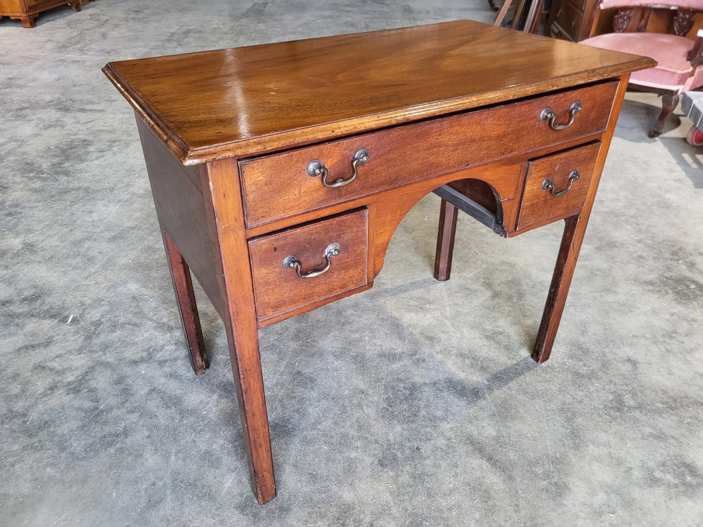 Antique Victorian mahogany tall boy small serving hall table sideboard