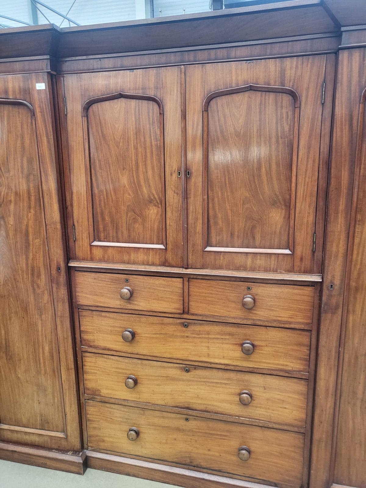 Antique Victorian breakdown compactum wardrobe drawers cupboard