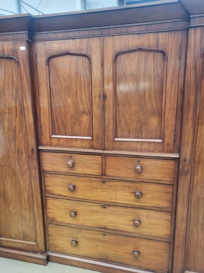 Antique Victorian breakdown compactum wardrobe drawers cupboard