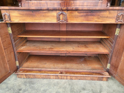 Antique Victorian chiffonier sideboard gallery drawers cupboard