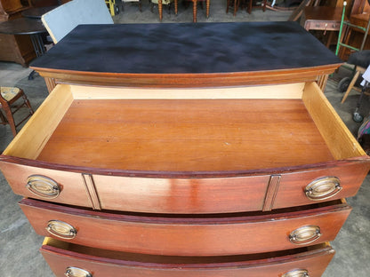 Antique repro bow front chest on chest chest of drawers splayed legs