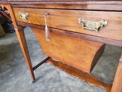 Antique Edwardian single drawer work sewing hall table desk