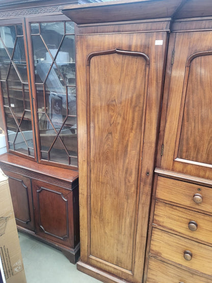 Antique Victorian breakdown compactum wardrobe drawers cupboard