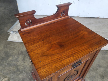 Antique Edwardian side end lamp table storage coal perdonium