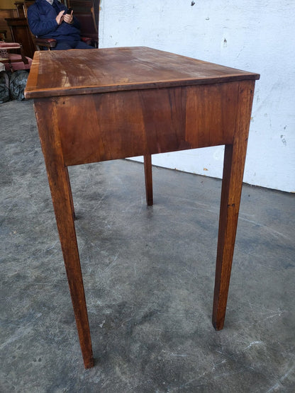 Antique Edwardian small 2 drawer writing hall table desk