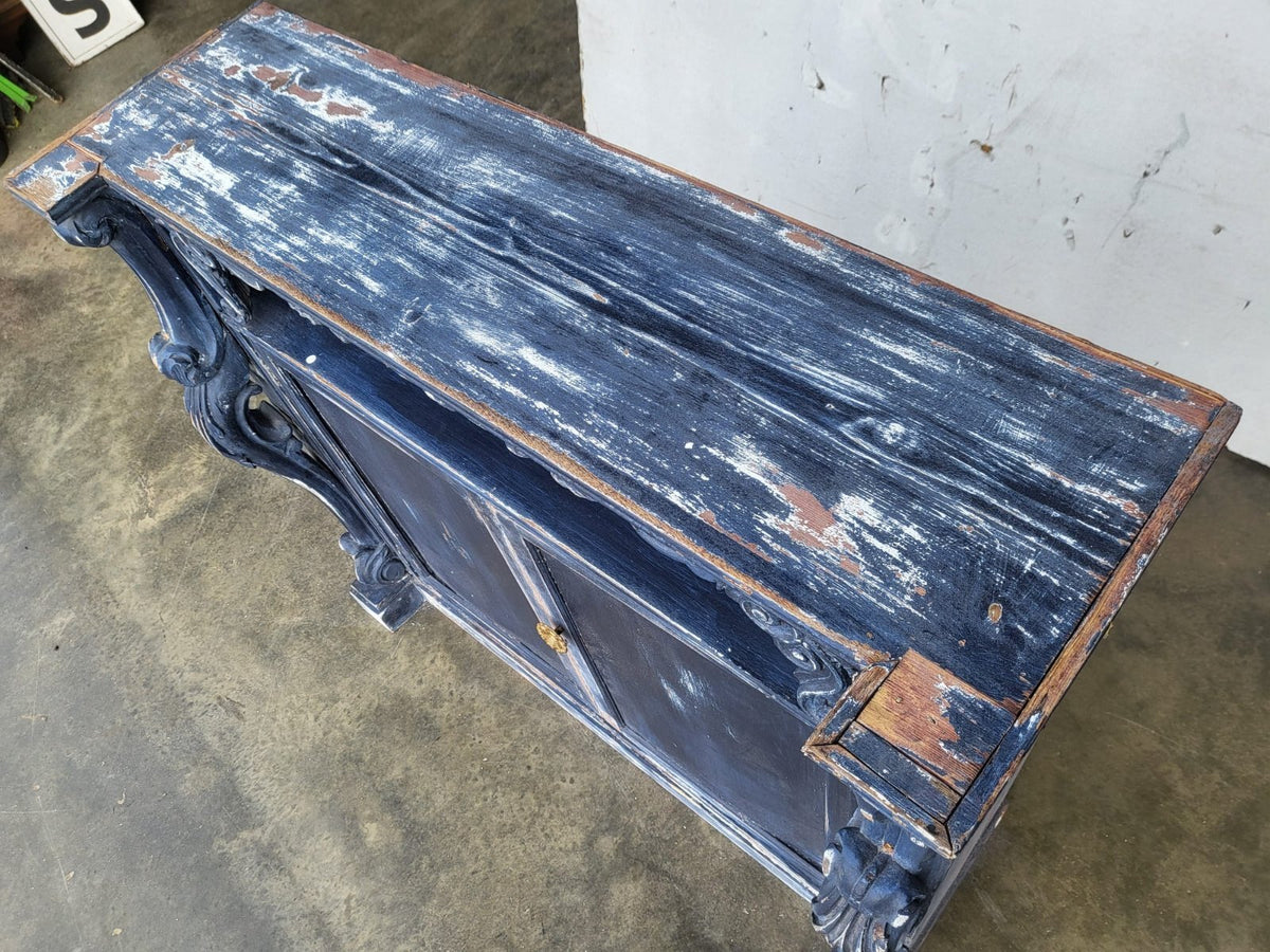 Antique painted small sideboard cupboard chiffonier