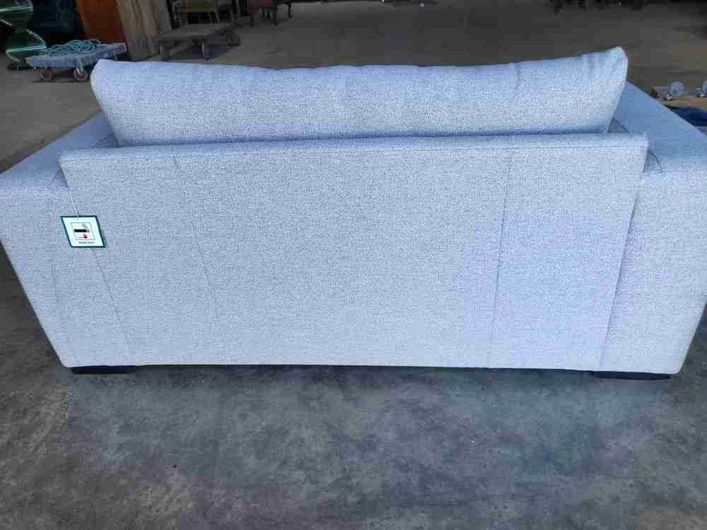 Modern 2 seat grey sofa ex shop display 70's style square