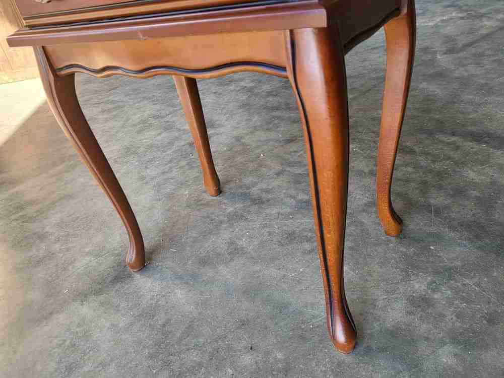 Antique repro small side table cutlery collectors 2 over 2 drawers