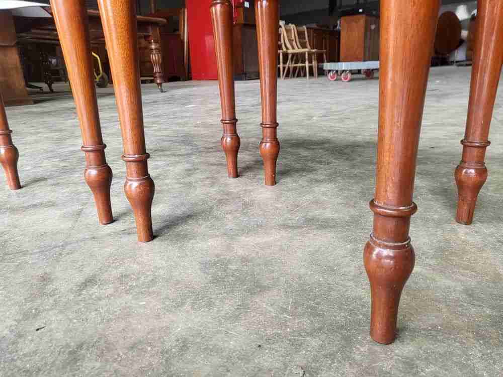 Pair two antique Victorian square side end lamp tables