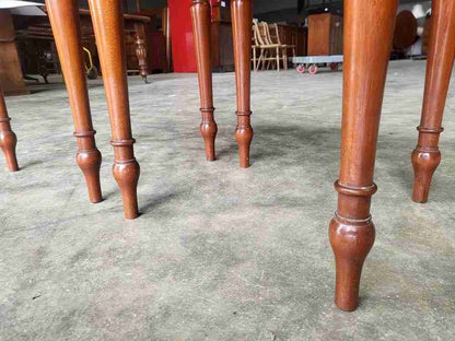 Pair two antique Victorian square side end lamp tables