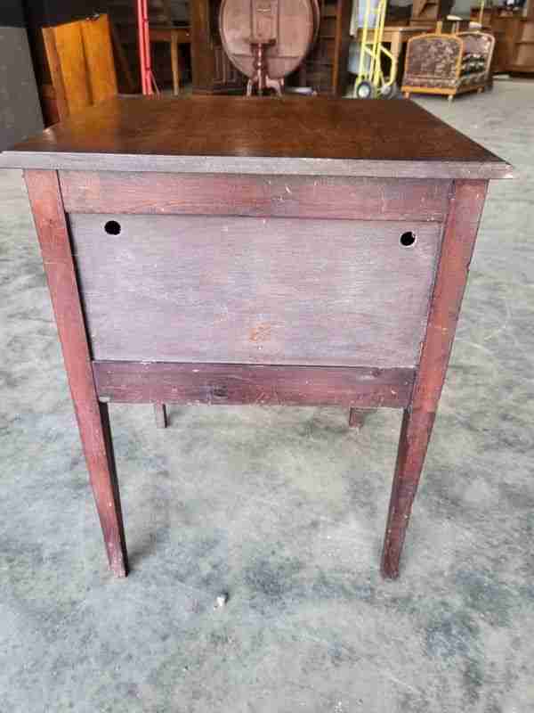Antique Edwardian tall legs pot cupboard side end lamp table