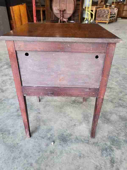 Antique Edwardian tall legs pot cupboard side end lamp table