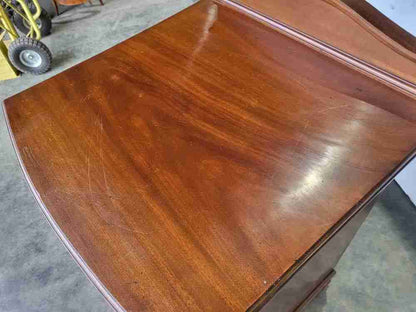 Antique bow front side end cupboard cabinet drawer