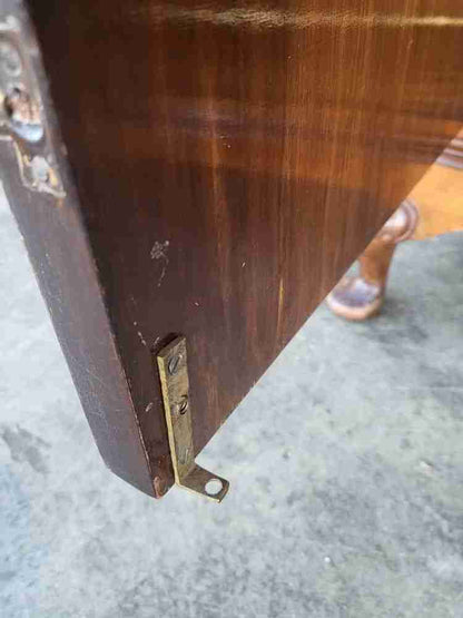 Antique Deco walnut 2 over 2 chest of drawers shoe cupboard